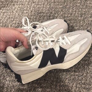 New Balance Women's Sneakers in Cream and Black